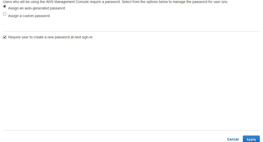 generate password for iam user